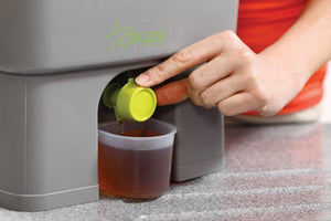 Bokashi Organko 1 – Set aus zwei Kompostern (2 × 16 L) Cappuccino/Orange