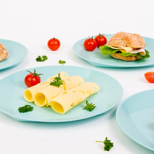 4x VIVA Teller, pastellblau