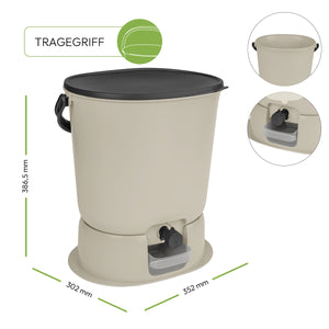 ORGANKO Essential, Bokashi Komposter (15,3 L), cremeweiß