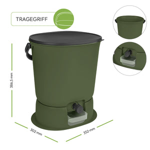 ORGANKO Essential, Bokashi Komposter (15,3 L), olivengrün